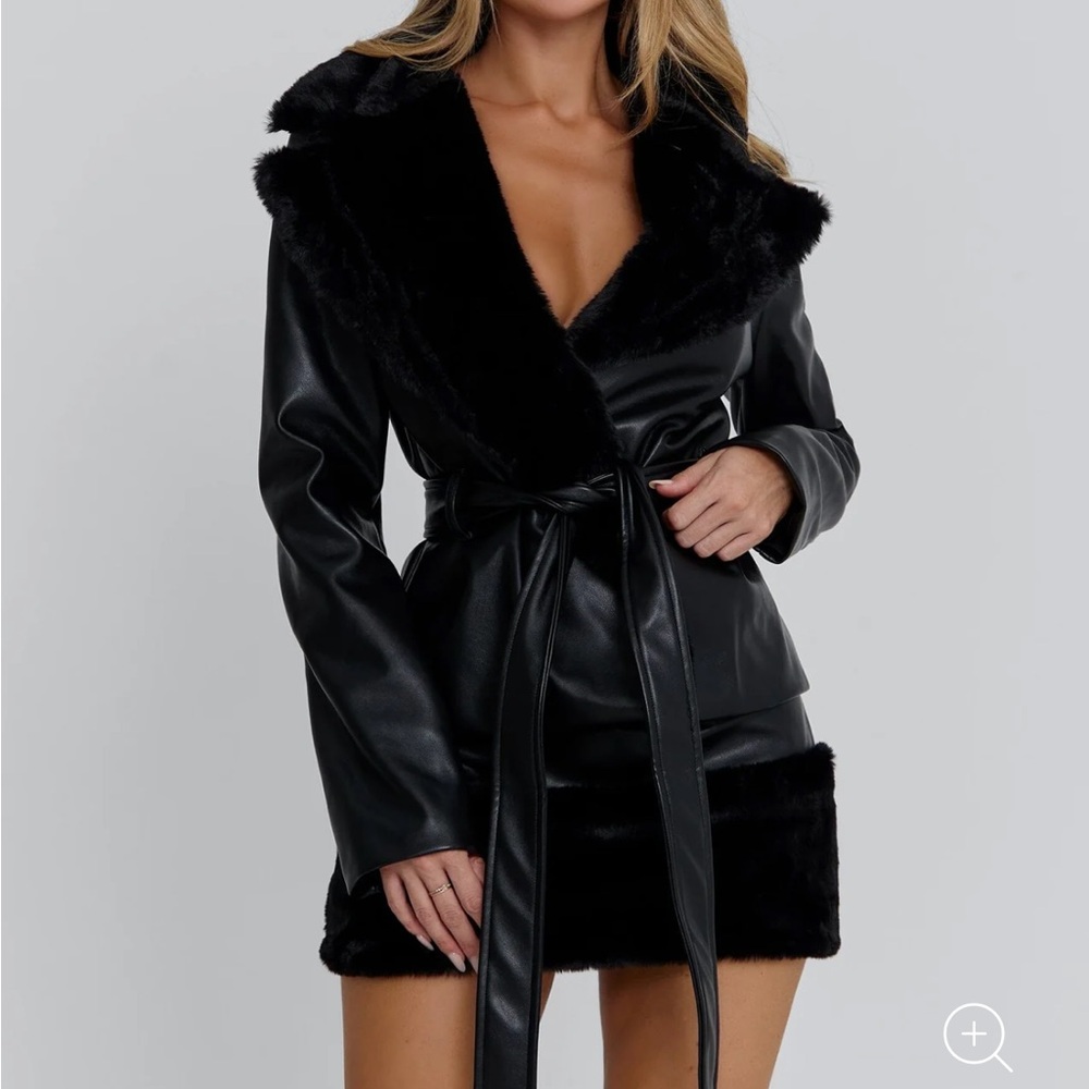 OUTCAST MIRENA FUR BLACK JACKET